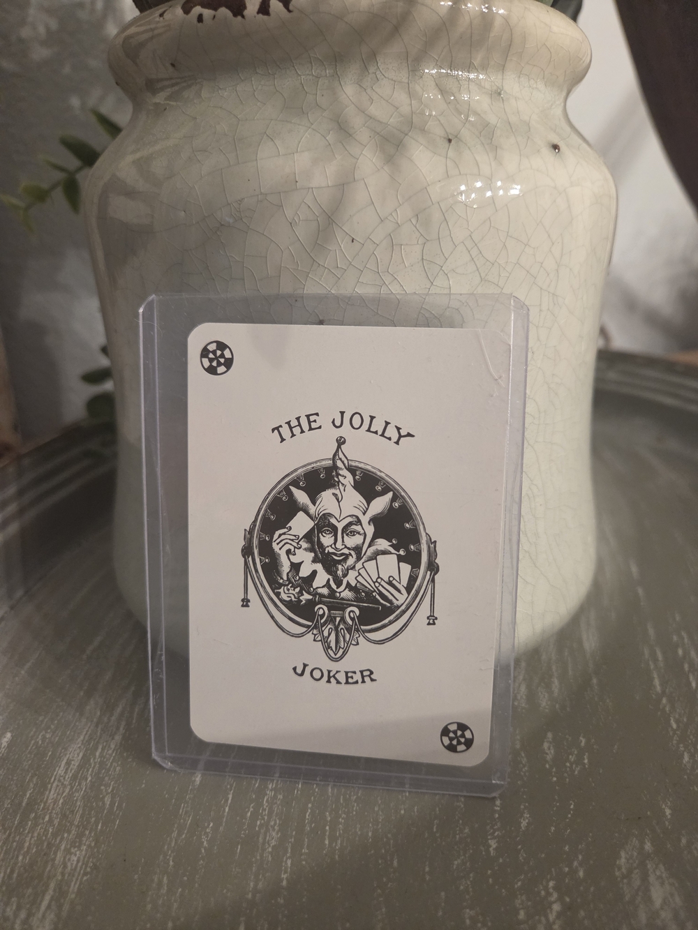 Jimmy Choo White & Black The Jolly Joker Playing Card
